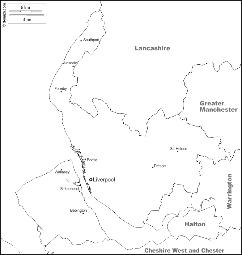 Merseyside map