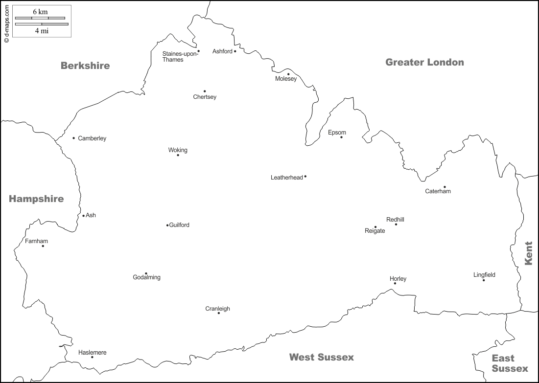 Surrey map